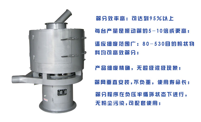 1000型立式氣流篩性能特點